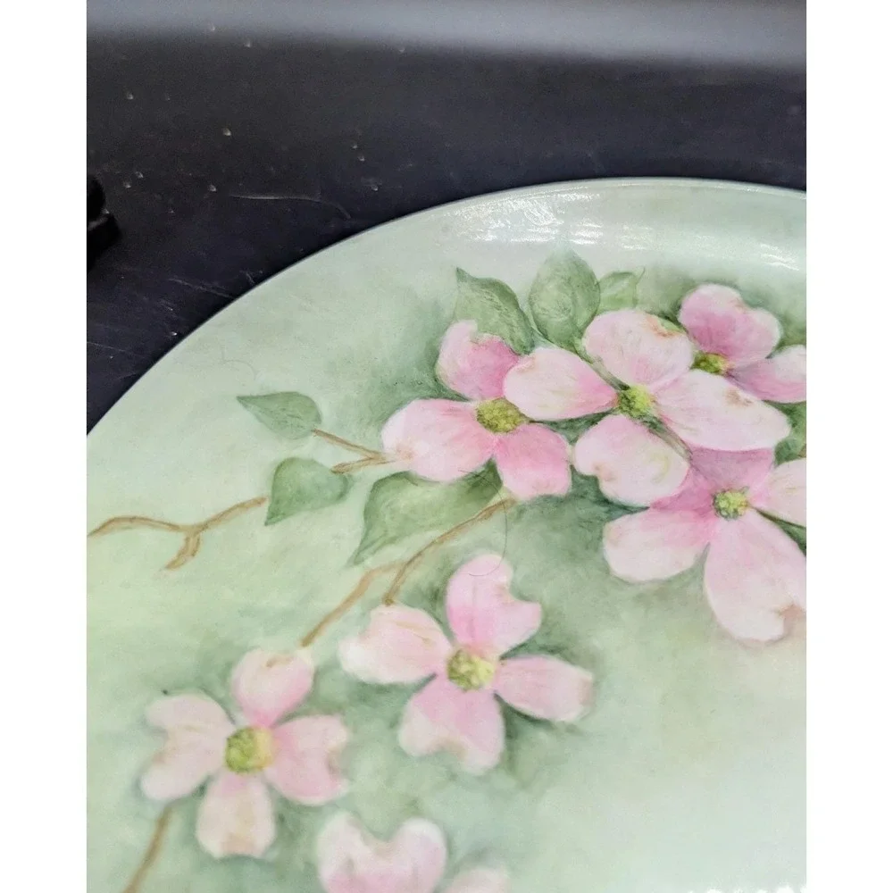 Set/2 Vintage Hand Painted Floral Flower 10